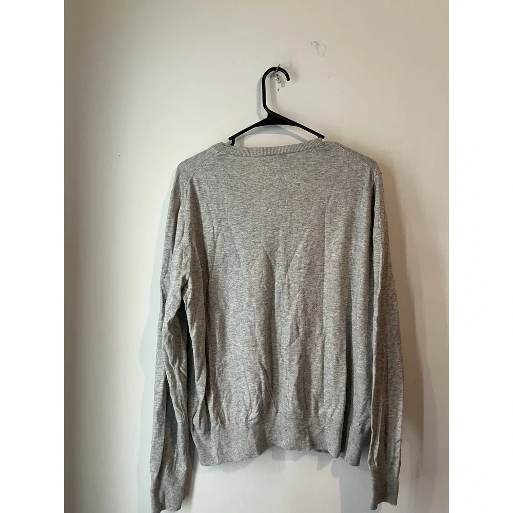 Banana Republic Pima Cotton Cashmere Sweater Gray Round neck Mens XL Lightweight